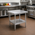 Thumbnail image #2 for Advance Tabco MT-SS-302 Stainless Steel Equipment Stand with Adjustable Undershelf, 24 x 30 x 24 Inches
