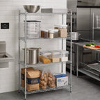 Thumbnail image #2 for Advance Tabco Special Value Series ECC-1436 Stationary 4-Shelf Wire Shelving Unit, 36 x 14 x 74 Inches, Chrome Finish