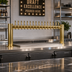 Thumbnail image #2 for Metropolis H-Style Countertop Glycol-Cooled 16-Faucet Draft Beer Tower, 56 Inch Wide, PVD Brass Finish