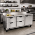 Thumbnail image #2 for Beverage-Air 72-Inch Three-Section Worktop Refrigerator with 4 Drawers and 1 Door