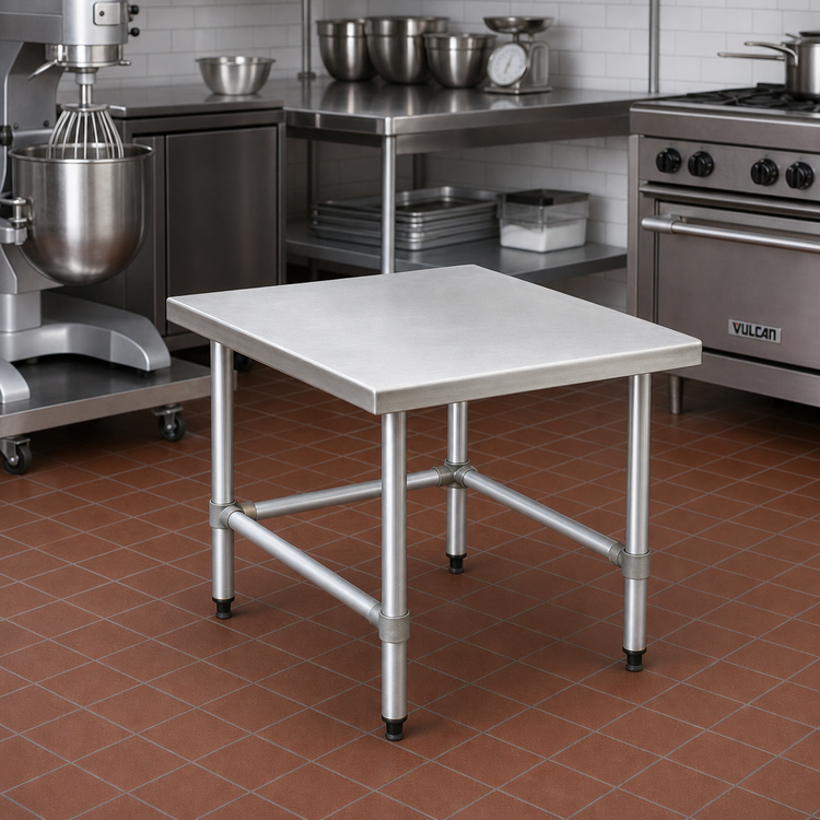 Product image #2 for Eagle Group Open-Base Stationary Stainless Steel Mixer Stand, 36 x 36 x 24 Inches, 600 Lb. Capacity