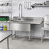 Thumbnail image #2 for Advance Tabco Special Value Series 2-Compartment Fabricated Sink with 24-Inch Right Drainboard, 16-Gauge 304 Stainless Steel