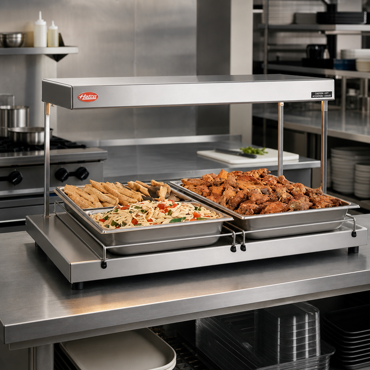 Product image #2 for Hatco Glo-Ray Freestanding Heated Shelf, 24" W x 19-1/2" D, Stainless Steel Top
