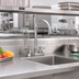Thumbnail image #2 for John Boos Heavy Duty Low-Lead Splash Mount Faucet with 5-Inch Gooseneck Spout, 4-Inch Centers
