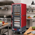 Thumbnail image #2 for Metro C5 3 Series Full-Height Mobile Heated Holding Cabinet with Dutch Clear Doors and Fixed Wire Slides