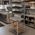 Thumbnail image #2 for Metro Chain Reaction Drive-Thru POS & Staging Work Station, 30 x 24 x 74 Inches, with 15 Overhead Bins