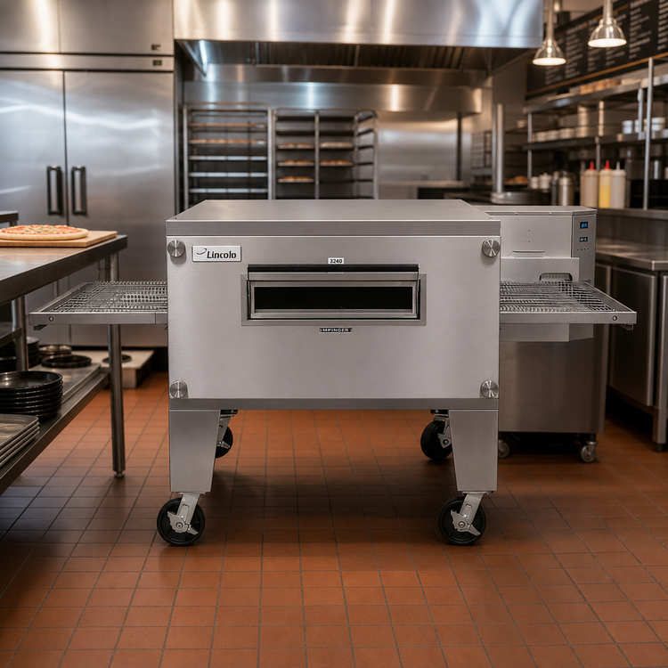 Product image #2 for Lincoln Impinger 3240 Electric Single-Deck Floor Model Conveyor Oven with FastBake Technology