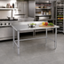 Thumbnail image #2 for Eagle Spec-Master 30-Inch W x 24-Inch D Stainless Steel Work Table with Rear Upturn and Tubular Base