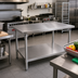 Thumbnail image #2 for John Boos Stallion 48 x 36-Inch 16-Gauge Stainless Steel Flat Top Work Table with Adjustable Undershelf