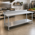 Thumbnail image #2 for Eagle Spec-Master 108 Inch x 36 Inch Stainless Steel Work Table with 4-1/2 Inch Backsplash and Undershelf