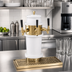 Thumbnail image #2 for Glastender Roman 2-Faucet Countertop Polished Brass Glycol-Cooled Draft Dispensing Tower