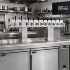 Thumbnail image #2 for Perlick Corporation 4006-10BX10BPC2 Extra-High Back-to-Back Countertop Glycol-Cooled Draft Beer Tower, 20-Faucet, Polished Chrome