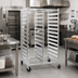Thumbnail image #2 for Panco Double-Compartment Mobile Tray Rack for 18 x 26-Inch Trays, Open Frame, 22-Slot, 5-Inch Centers