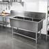 Thumbnail image #2 for John Boos Pro-Bowl 3-Compartment Sink with 18-Inch Left Drainboard, 14-Inch Deep Bowls, 16-Gauge Stainless Steel