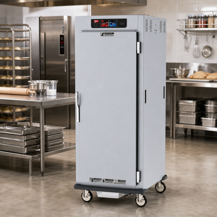 Product image #2 for Metro C5 9 Series Mobile Full-Height Pass-Thru Controlled Humidity Heated Holding and Proofing Cabinet with Solid Doors and Lip Load Slides