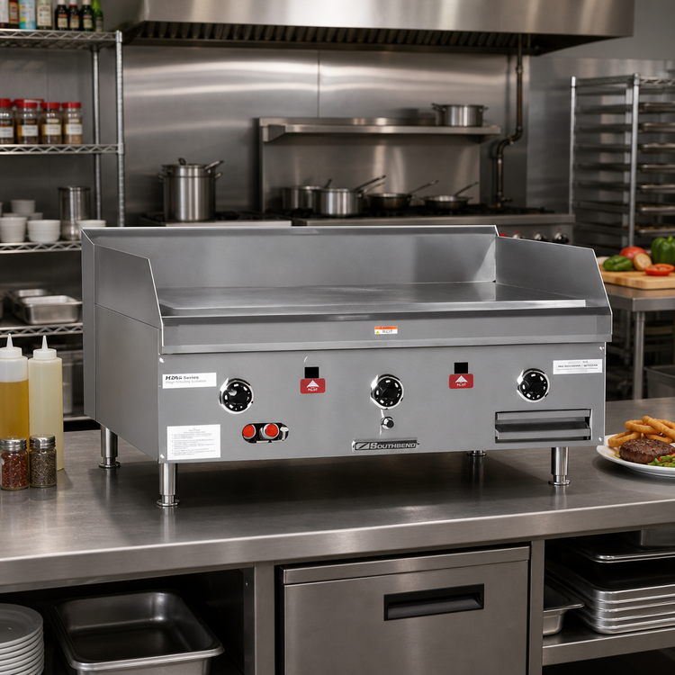 Product image #2 for Southbend HDG-60V High Volume 60-Inch Gas Countertop Griddle with 1-Inch Polished Steel Plate