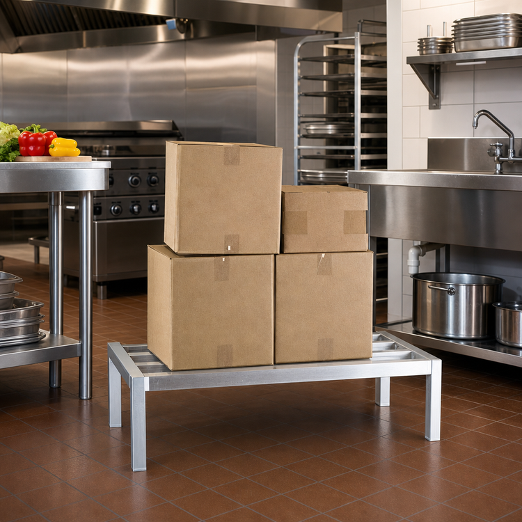 Product image #2 for New Age Heavy Duty All-Welded Aluminum Dunnage Rack, 30"W x 24"D x 12"H