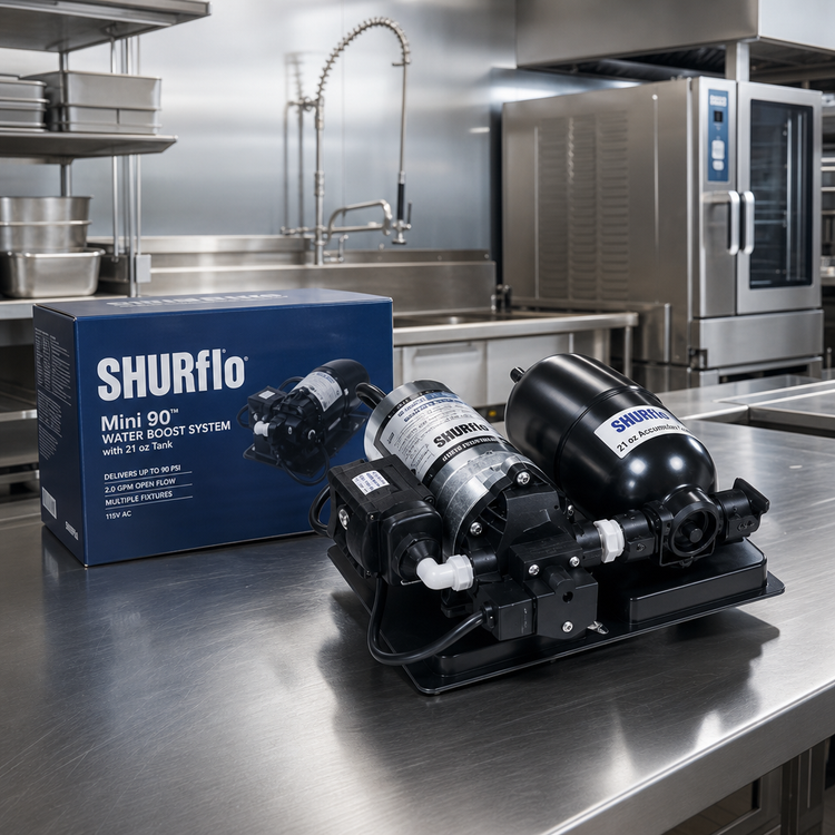 Product image #2 for Shurflo Mini 90 PSI Water Boost System with 21 oz Tank, 115V
