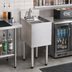 Thumbnail image #2 for CHOICE 12-Inch Single-Bowl Underbar Wet Waste Sink Unit with 6-Inch Deep Bowl and Gooseneck Faucet