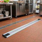 Thumbnail image #2 for Quantum QVTRK-2-72EST Single Unit Floor Track Assembly Kit, (2) 6-Foot V-Groove Aluminum Tracks with End Stops