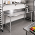 Thumbnail image #2 for John Boos Stallion Stainless Steel Work Table with 5-Inch Backsplash and Safety Edge, 108 x 24 Inches