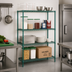 Thumbnail image #2 for Quantum 30-Inch W x 18-Inch D x 54-Inch H Wire Shelving Starter Kit with 4 Shelves, Green Epoxy