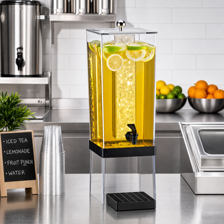 Product image #2 for Cal-Mil Econo Single 3 Gallon Beverage Dispenser with Ice Chamber and Drip Tray