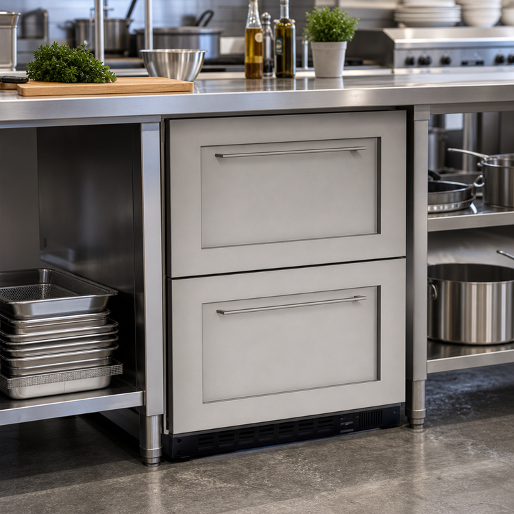 Product image #3 for KoolMore Panel Ready Undercounter 2-Drawer Refrigerator/Freezer