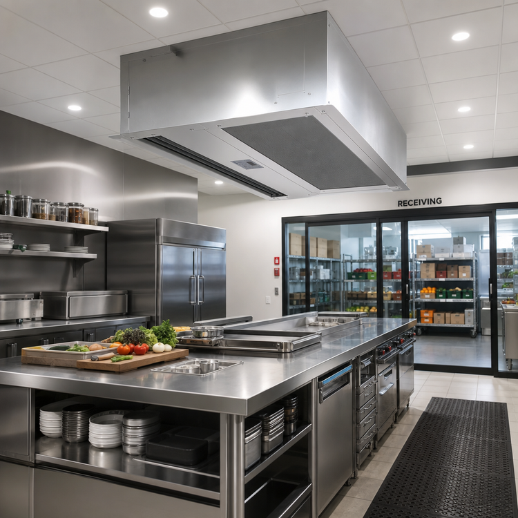 Product image #2 for Berner Architectural Recessed 16 Ambient Air Curtain, 144 Inch, 3-Motor, 1 HP, 3-Phase