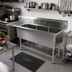 Thumbnail image #2 for John Boos Pro-Bowl 3-Compartment Sink with 24-Inch Left Drainboard, 14-Inch Deep Bowls, 16-Gauge Stainless Steel