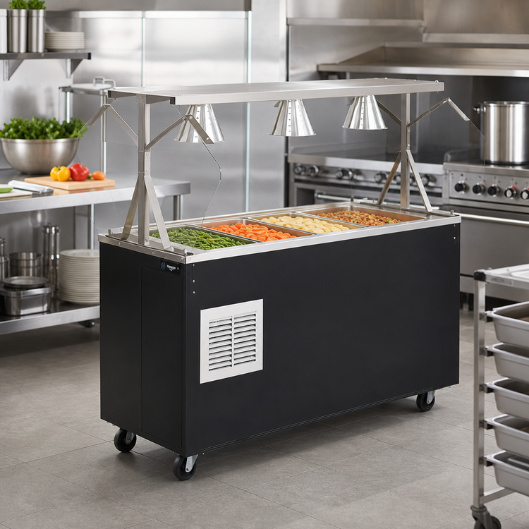Product image #2 for Vollrath 2-Series Affordable Portable Refrigerated Cold Food Pan Buffet Station, 4-Pan, 60 Inch Wide