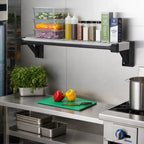 Thumbnail image #2 for Cambro Camshelving® Elevation EWSSK2130V580 Vented Wall-Mounted Shelf Kit, 21 x 30 Inches, Brushed Graphite, Antimicrobial