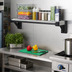Thumbnail image #2 for Cambro Camshelving Elevation Series 21-Inch Deep x 30-Inch Wide Vented Wall Shelf Kit, Brushed Graphite