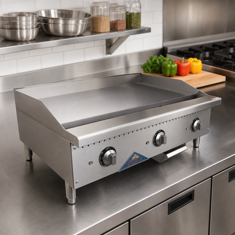 Product image #2 for Comstock-Castle CS-24EG 24-Inch Countertop Electric Griddle, Stainless Steel, 208/240V