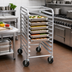 Thumbnail image #2 for Mobile End-Load Aluminum Steam Table Pan Rack, 10-Pan Capacity