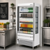 Thumbnail image #2 for Beverage-Air Vuemax Slim Open-Air Merchandiser Refrigerator, 5-Shelf Vertical Case, White, 47-7/16