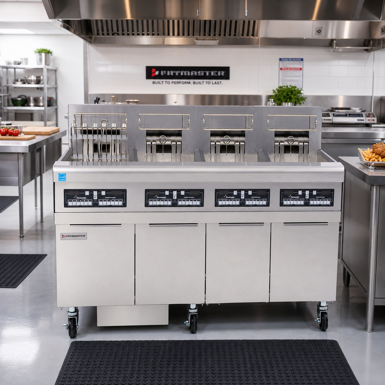Product image #2 for Frymaster RE High Efficiency FPRE414 Four-Frypot Electric Fryer Battery with Built-In Filtration