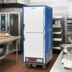 Thumbnail image #2 for Metro C5 Insulation Armour C539-MDS-U-BU Mobile Moisture Heated Holding & Proofing Cabinet, Full-Height, 18-Pan, Dutch Aluminum Doors