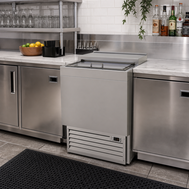 Product image #2 for Glastender ST24-S 24-Inch Stainless Steel Shallow Well Flat Top Bottle Cooler