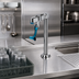 Thumbnail image #2 for equip 8-Inch Deck Mount Pedestal Push-Back Glass Filler with 1/2-Inch NPT Male Inlet