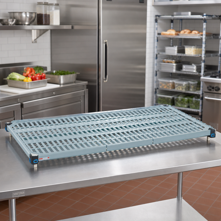 Product image #2 for MetroMax Q 60 Inch x 21 Inch Vented Shelf with Removable Polymer Mats