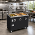 Thumbnail image #2 for Vollrath 2-Series Affordable Portable Deluxe 60-Inch 4-Well Mobile Hot Food Station with Breath Guard