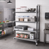 Thumbnail image #2 for Cambro Camshelving Elements XTRA 21-Inch Deep x 42-Inch Wide x 64-Inch High 4-Tier Vented Stationary Add-On Shelving Unit, Speckled Gray