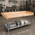 Thumbnail image #2 for John Boos 96-Inch x 24-Inch Northern Hard Rock Maple Baker's Top Work Table with Stainless Steel Undershelf