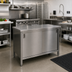 Thumbnail image #2 for John Boos Enclosed Stainless Steel Work Table with Sliding Doors, 48 x 30 Inches, 16-Gauge Top