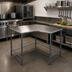 Thumbnail image #2 for BlendPort® Deluxe Series Corner Stainless Steel Work Table, 30