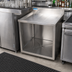 Thumbnail image #2 for BK Resources 24-Inch Stainless Steel Underbar Glass Rack Unit with Drainboard Top and Open Front Base