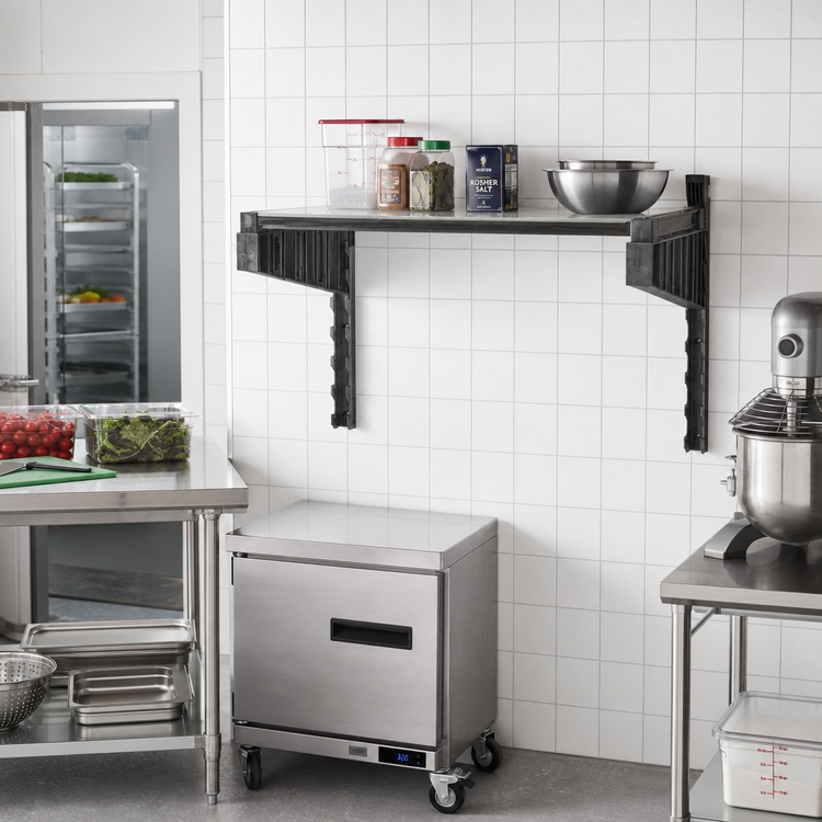 Product image #2 for Camshelving Elevation Series 14 x 36 Wall-Mounted Solid Shelf Kit with 15-Inch Uprights, Brushed Graphite