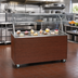 Thumbnail image #2 for Vollrath 2-Series Affordable Portable 60-Inch Open Storage Utility Station with Buffet Breath Guard and Cherry Woodgrain Finish
