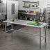 Thumbnail image #2 for Eagle Spec-Master 72-Inch x 24-Inch 14-Gauge Stainless Steel Work Table with Open Base
